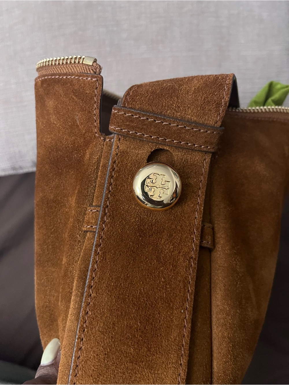 Tory Burch Romy Suede Shoulder Bag - Picture 3 of 4